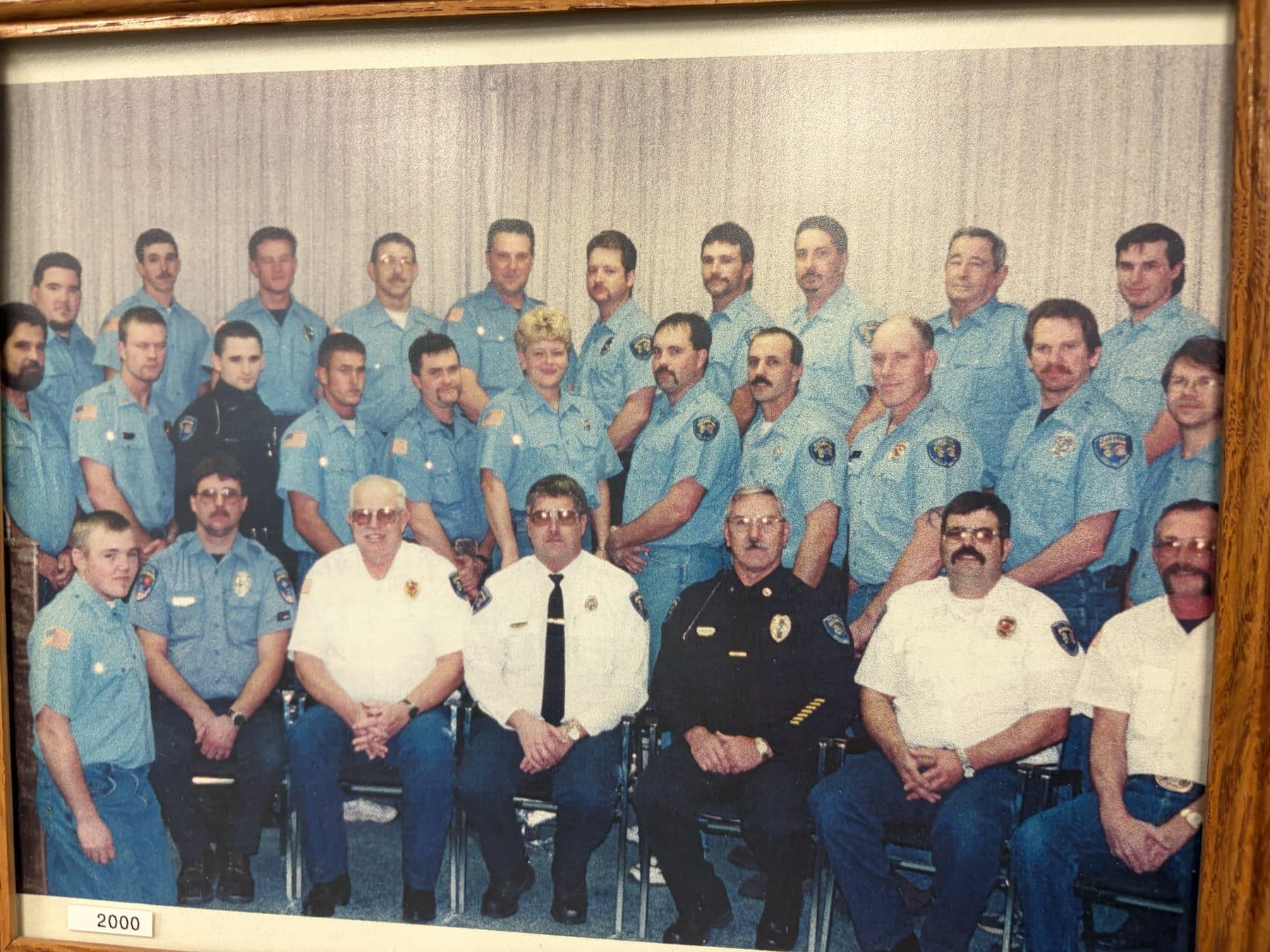 Payette Fire Department 2000 crew photo in light blue uniforms