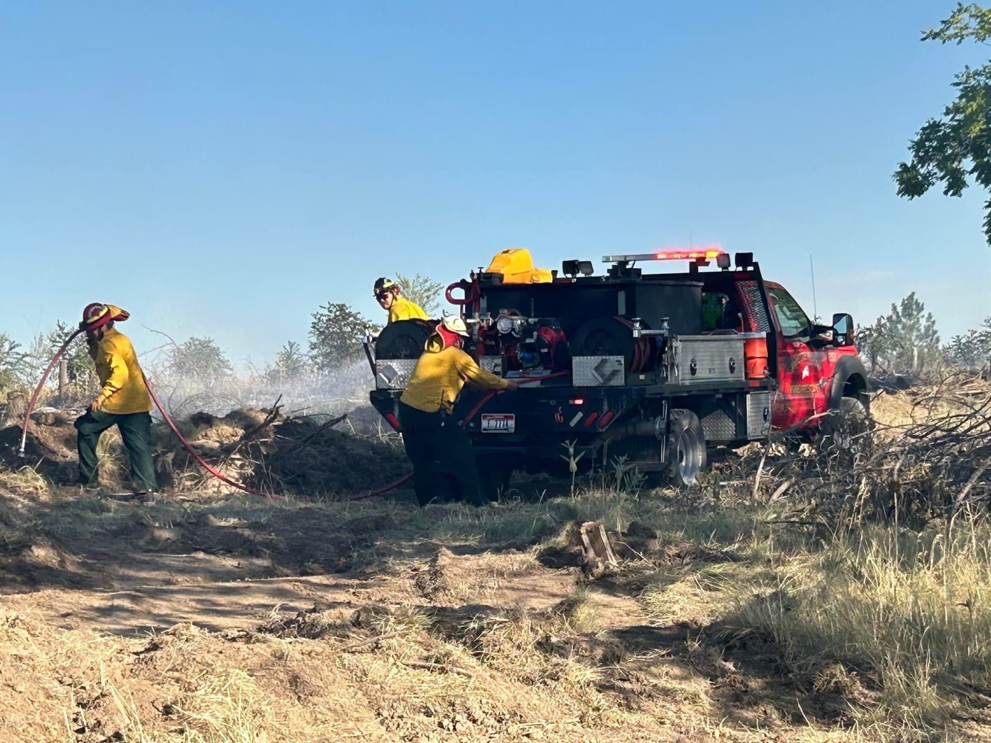 A Payette wildland brush truck out on the rural Slope